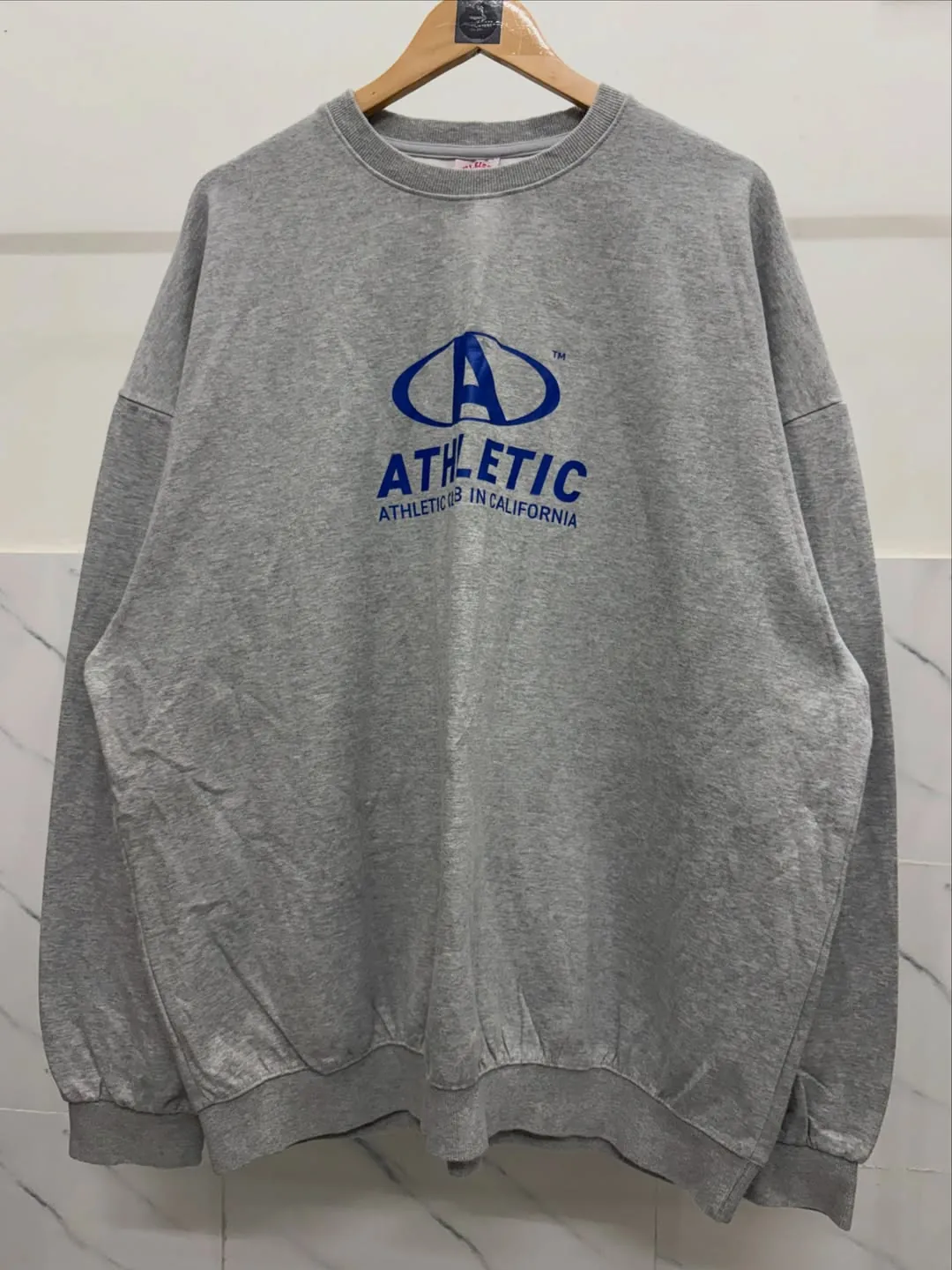 ATHLETIC HEAVYWEIGHT GREY SWEATSHIRT — photo 1